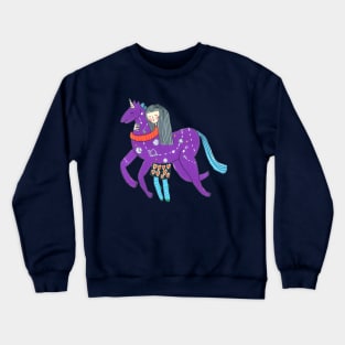 Purple Unicorn Crewneck Sweatshirt